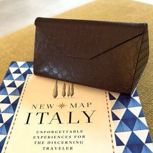Gucci Dark Brown Leather Glasses Case